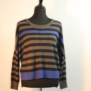 Black, Gray, Blue Striped Sweater